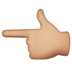 WhatsApp里的指向左边的手：中等浅肤色emoji表情