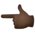 WhatsApp里的指向左边的手：深色肤色emoji表情