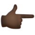 WhatsApp里的指向右边的手：深色肤色emoji表情