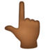 WhatsApp里的指向上方的手：中深色肤色emoji表情