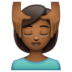 WhatsApp里的女性按摩：中黑肤色emoji表情