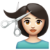 WhatsApp里的女性理发：浅肤色emoji表情