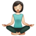 WhatsApp里的打坐的女人：浅肤色emoji表情