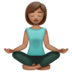 WhatsApp里的打坐的女人：中等肤色emoji表情