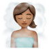 WhatsApp里的蒸汽房女性：中等肤色emoji表情