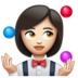 WhatsApp里的女性杂耍：浅肤色emoji表情
