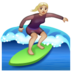 WhatsApp里的女子冲浪：中浅肤色emoji表情