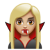 WhatsApp里的女吸血鬼：中等浅肤色emoji表情