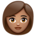 WhatsApp里的女性：中等肤色emoji表情